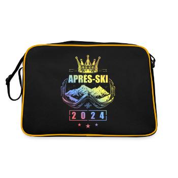 Après-ski 2024 Vacances de ski colorées à la montagne - Sac Retro - noir/or - Dos