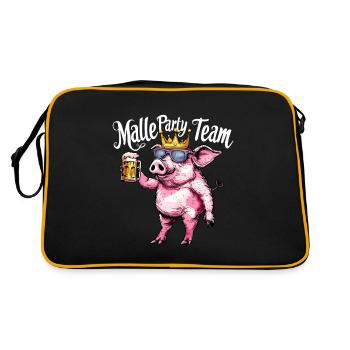Malle Party Team Sau Majorque - Sac Retro - noir/or - Dos