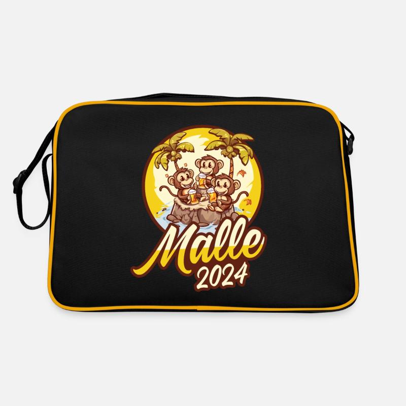 Malle 2024 Affe Mallorca Team Bier Retro Tasche