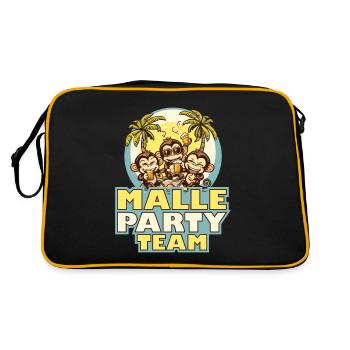 Malle Party Team Monkey Majorque disant - Sac Retro - noir/or - Dos