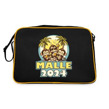 Malle 2024 Majorque disant bière de singe - Sac Retro - noir/or - Dos