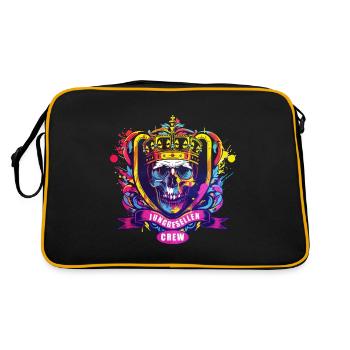 Junggesellen Crew Totenkopf Krone Jga - Retro Tasche - Schwarz/Gold - Hinten