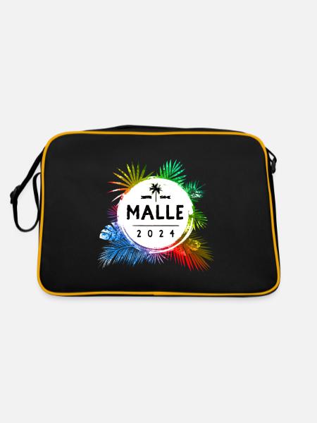 Malle 2024 Bunt - Retro Tasche - Schwarz/Gold - Hinten