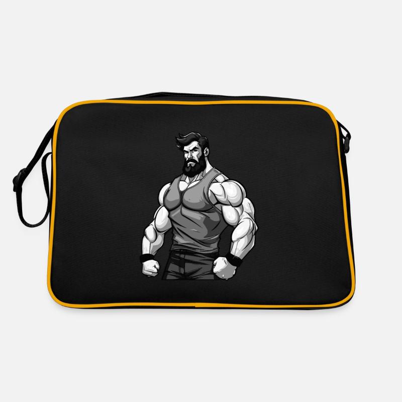 Workout Bodybuilder Muscles Retro Bag