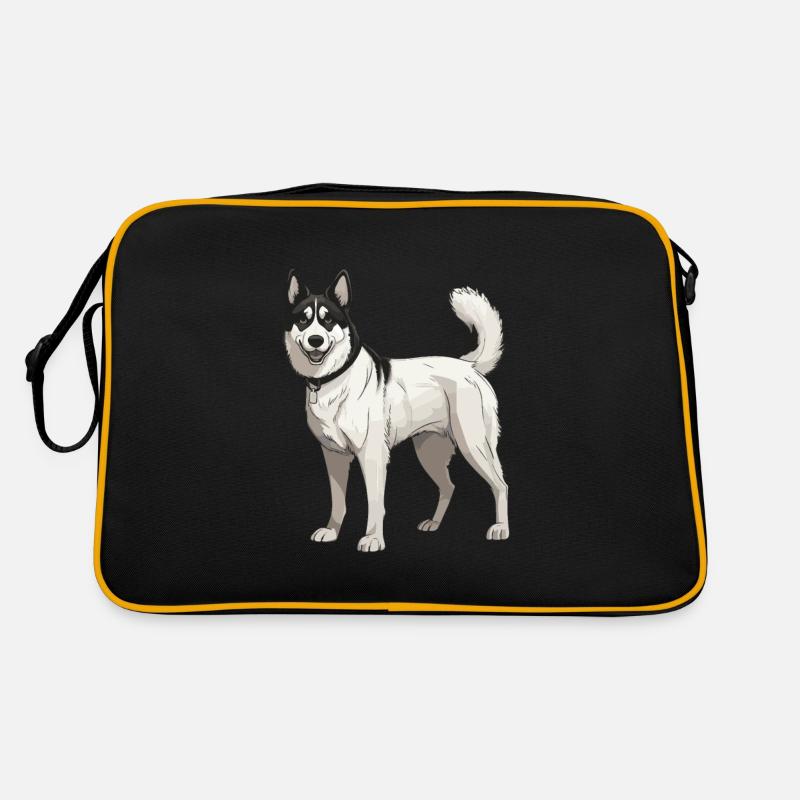 Husky Hund Tier Retro Tasche