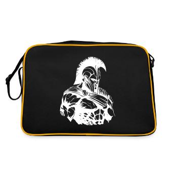 Spartaner Gladiator Bodybuilding - Retro Tasche - Schwarz/Gold - Hinten