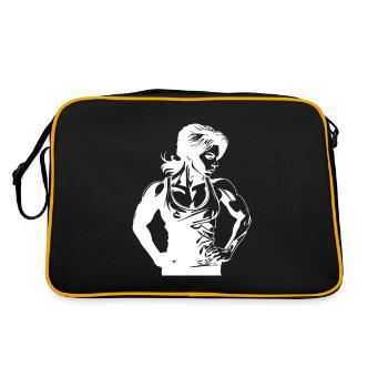 Woman muscles - Retro Bag - black/gold - Back