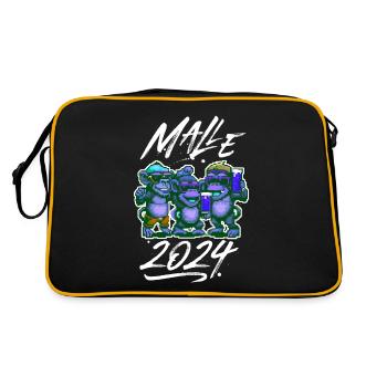 Malle 2024 Monkey Beer Party Majorque - Sac Retro - noir/or - Dos