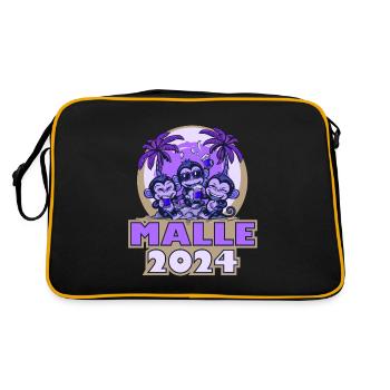 Malle 2024 Mallorca Saying Monkey Beer - Retro Bag - black/gold - Back