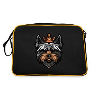 Couronne de chien Yorkshire Terrier - Sac Retro - noir/or - Dos