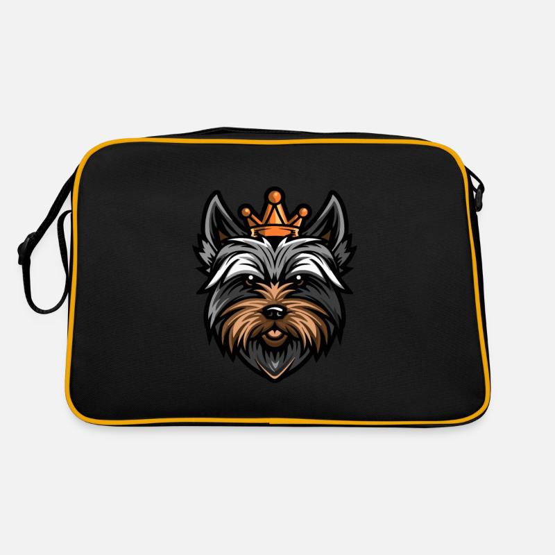 Yorkshire Terrier Hund Krone Retro Tasche