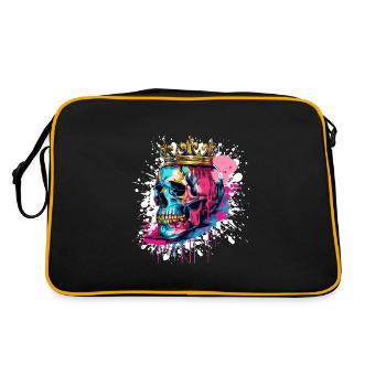 King Skull Crown Royal - Retro Bag - black/gold - Back