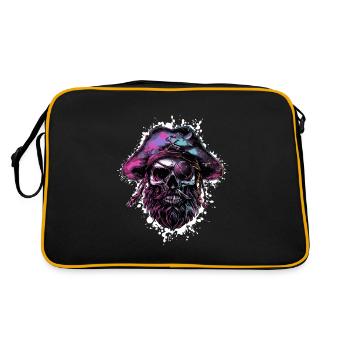 Capitaine Crâne de pirate - Sac Retro - noir/or - Dos