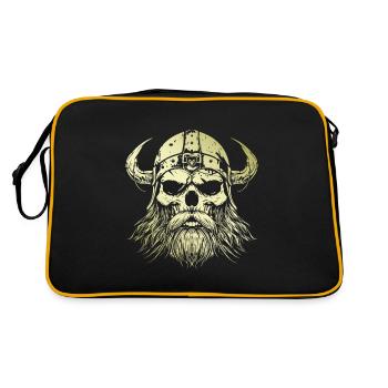 Crâne Viking Valhalla Or - Sac Retro - noir/or - Dos