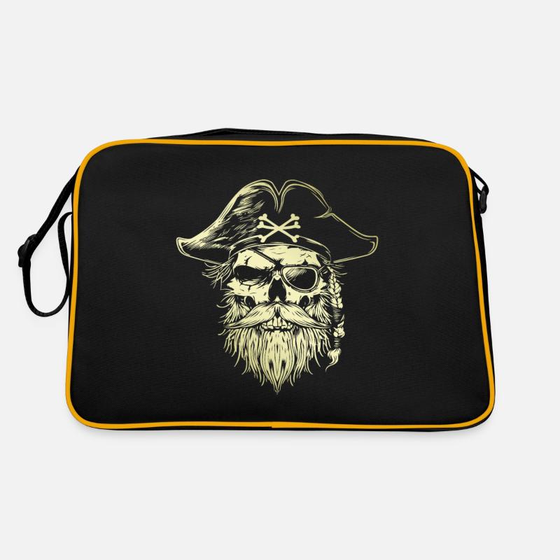 Crâne de pirate Or Sac Retro