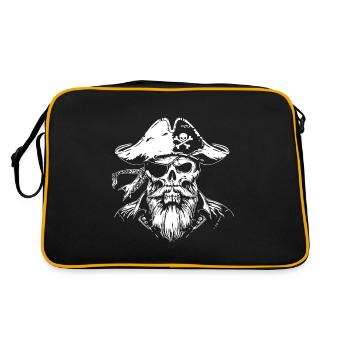 Crâne de pirate - Sac Retro - noir/or - Dos