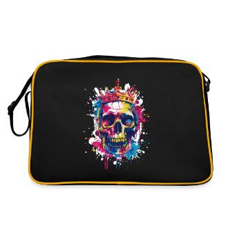 Couronne de crâne de roi - Sac Retro - noir/or - Dos