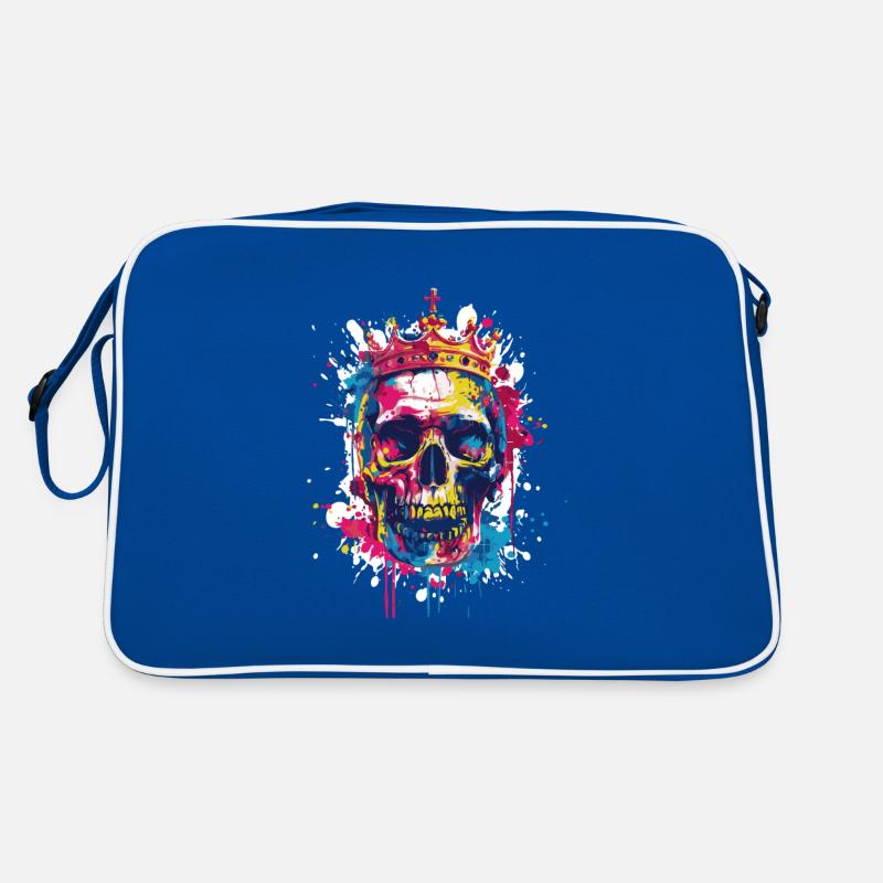 König Totenkopf Krone Retro Tasche