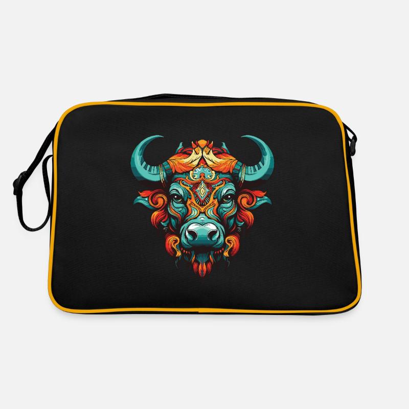 Bulle Kopf Porträt Kopf Retro Tasche