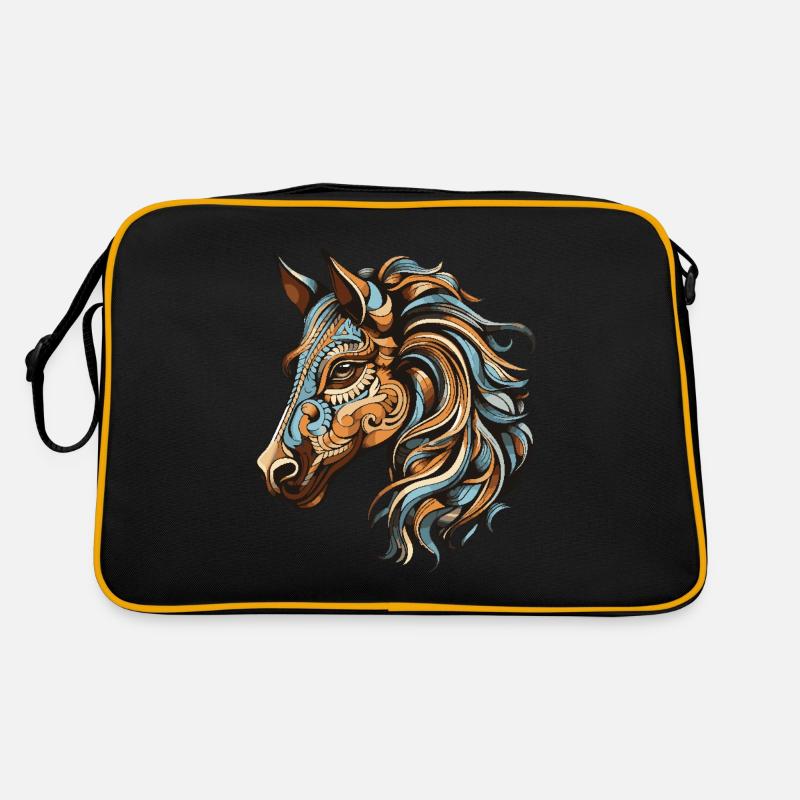 Cheval Portrait Tête Sac Retro