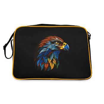Tête de portrait d’aigle - Sac Retro - noir/or - Dos