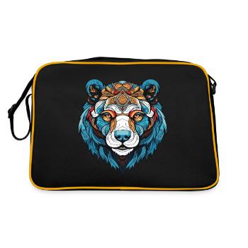 Polar Bear Head Polar Bear - Retro Bag - black/gold - Back