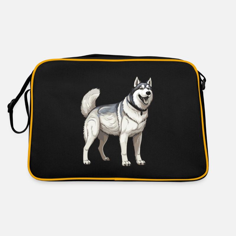 Husky Hund Retro Tasche