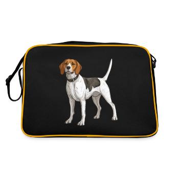 Chien Beagle - Sac Retro - noir/or - Dos