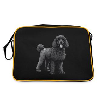 Caniche Chien - Sac Retro - noir/or - Dos