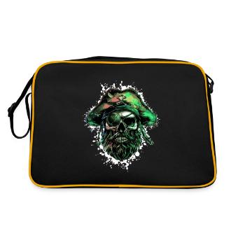 Capitaine Crâne de pirate - Sac Retro - noir/or - Dos