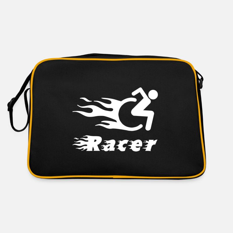Behinderung schwarzer Humor Rollstuhl Handicap Retro Tasche