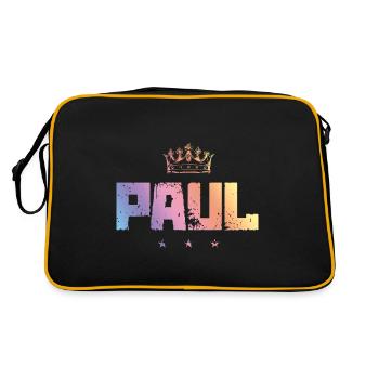 Paul - Retro Bag - black/gold - Back