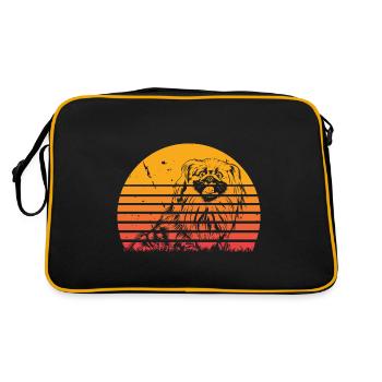 Beijing Dogs Sun Silhouette Vintage - Sac Retro - noir/or - Dos