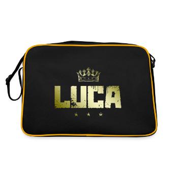 Luca - Retro Bag - black/gold - Back