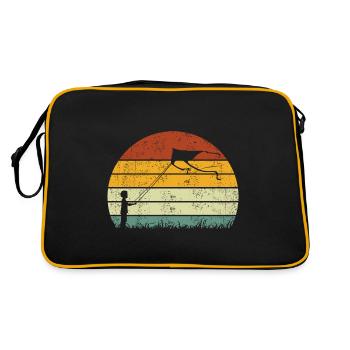 Kite flying Kite flying Vintage - Retro Bag - black/gold - Back