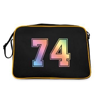 74 Number Colorful - Retro Bag - black/gold - Back