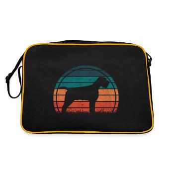 Griffon Korthals Chien Pointing Vintage Rétro - Sac Retro - noir/or - Dos
