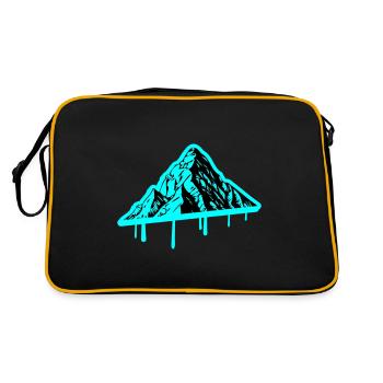 Mountain Silhouette Symbol Mountains - Retro Bag - black/gold - Back