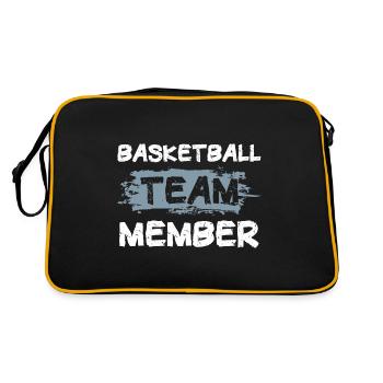 Équipe de basket-ball - Sac Retro - noir/or - Dos