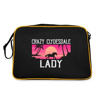 Cydesdale Rider et dessin de cheval de trait - Sac Retro - noir/or - Dos