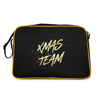 Xmas Team - Retro Tasche - Schwarz/Gold - Hinten