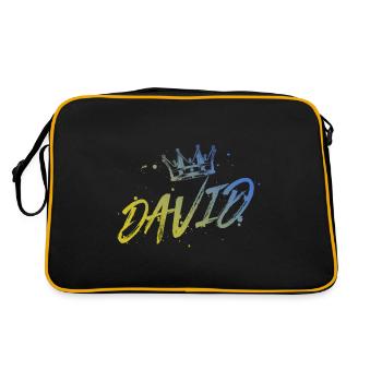 David - Retro Bag - black/gold - Back