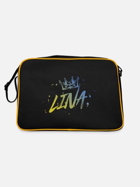 Lina - Retro Bag - black/gold - Back