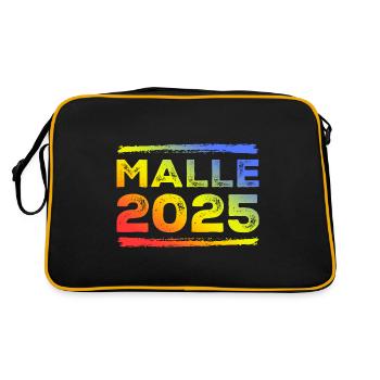 Malle 2025 Coloré - Sac Retro - noir/or - Dos