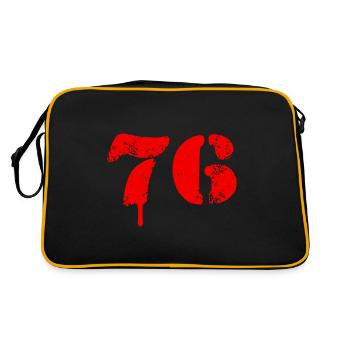 76 number symbol - Retro Bag - black/gold - Back