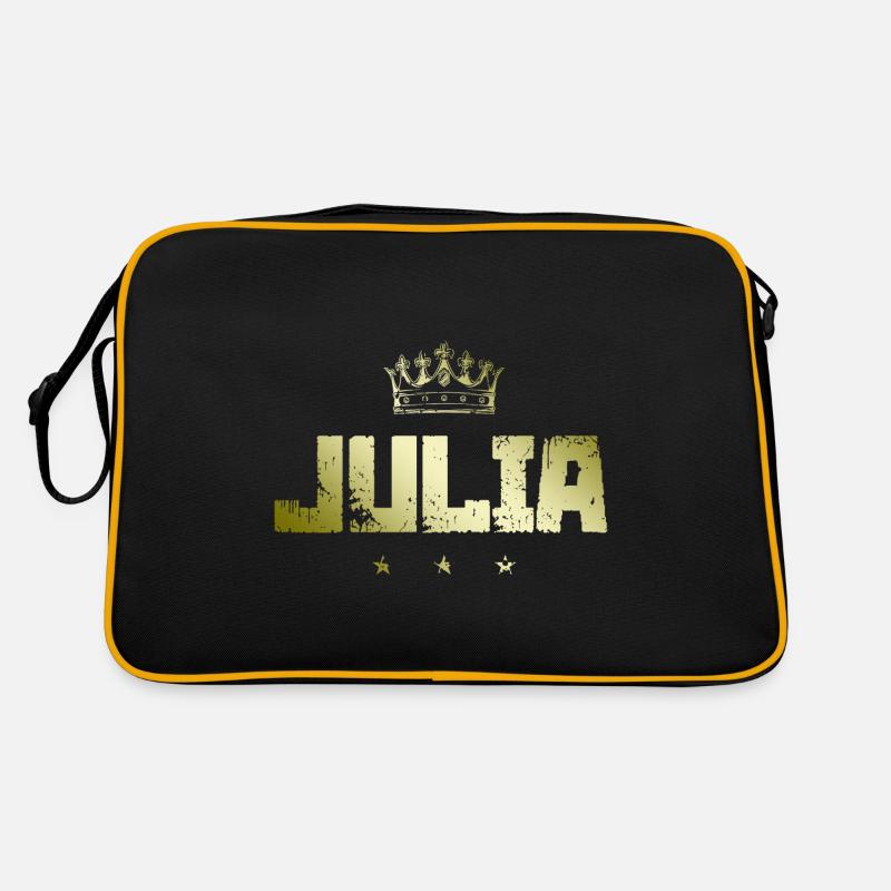 Julia - Retro Tasche - Schwarz/Gold