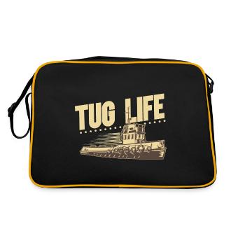 Schlepper Schleppboot Tug Life - Sac Retro - noir/or - Dos