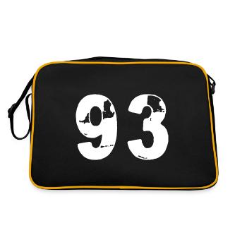 93 Maillot numéro - Sac Retro - noir/or - Dos