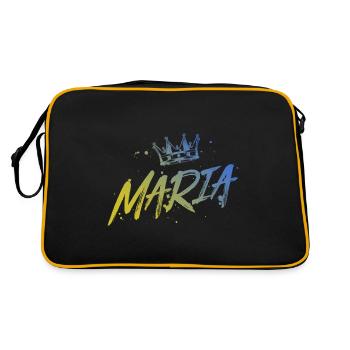 Maria - Retro Tasche - Schwarz/Gold - Hinten