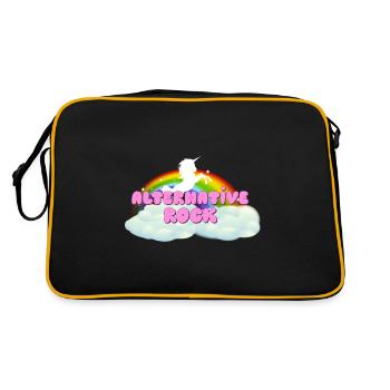 Licorne arc-en-ciel rock alternatif - Sac Retro - noir/or - Dos